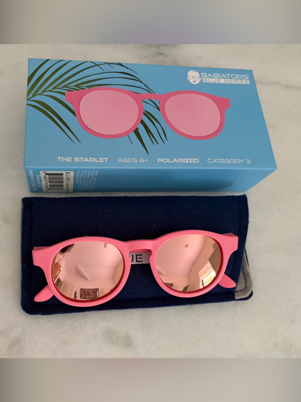 NEW Babiators Polarized Poppy Pink Keyhole Sunglasses - ages 6+